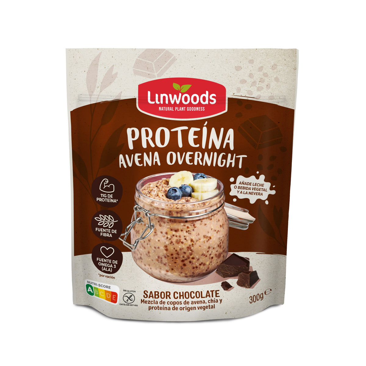 LINWOODS PROTEÍNA AVENA OVERNIGHT CHOCOLATE