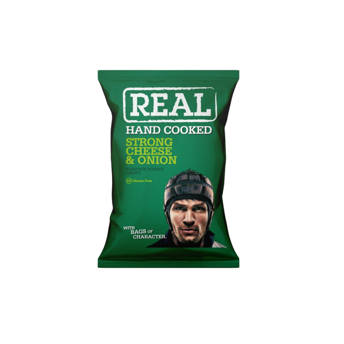 Real Strong Cheddar & Onion Hand Cooked Crisps 150g