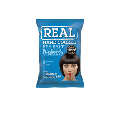 Real Sea Salt & Cider Vinegar Hand Cooked Crisps 150g