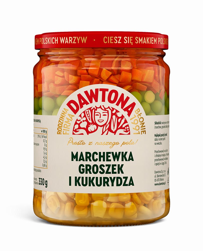 Dawtona Mix aus Mais, Erbsen & Karotten 510g