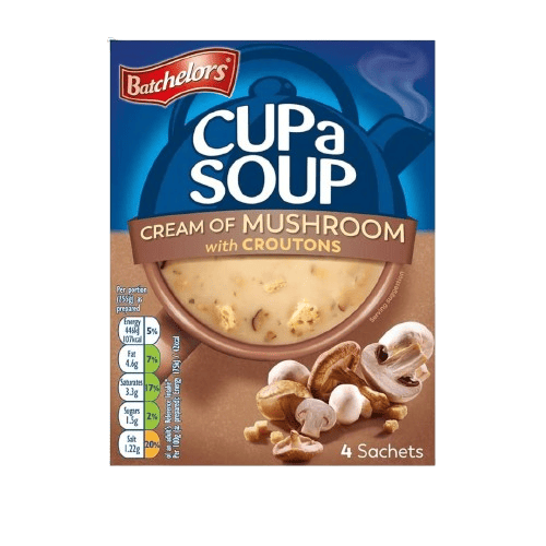 Batchelors Cup a Soup Cream of Mushroom with Croutons 4 Sachets