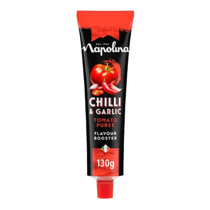 NAPOLINA TOMATO PASTE W/CHILI&GARLIC 130GR