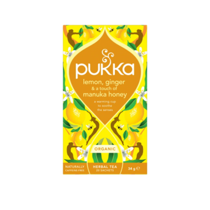 Pukka Bio-Tee Zitrone, Ingwer & Manuka-Honig 20 Teebeutel