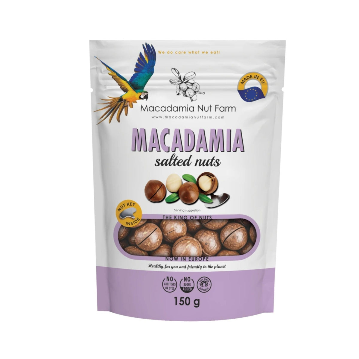 Nueces de macadamia saladas con cáscara 150g